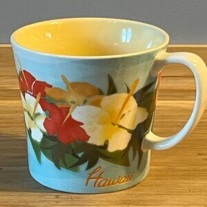 Starbucks Hawaii Coffee Mug Collectable flower lotus design